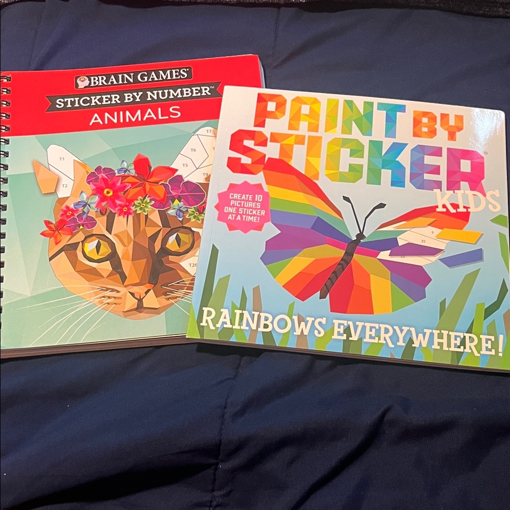 Paint by Sticker Kids and Brain Games Sticker Books